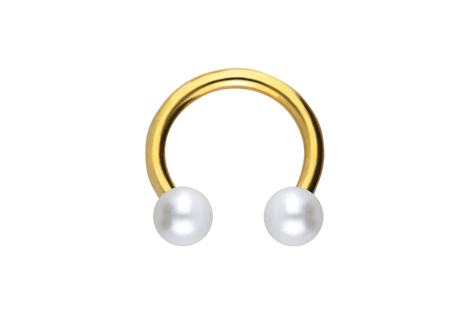 Chirurgenstahl Hufeisenring Piercing SYNTHETISCHE PERLEN